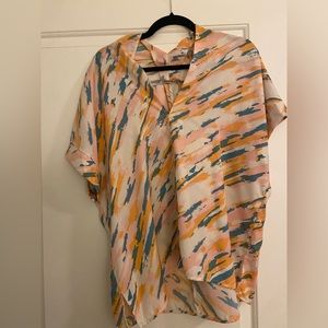 Karlie multicolored relaxed fit blouse Size M